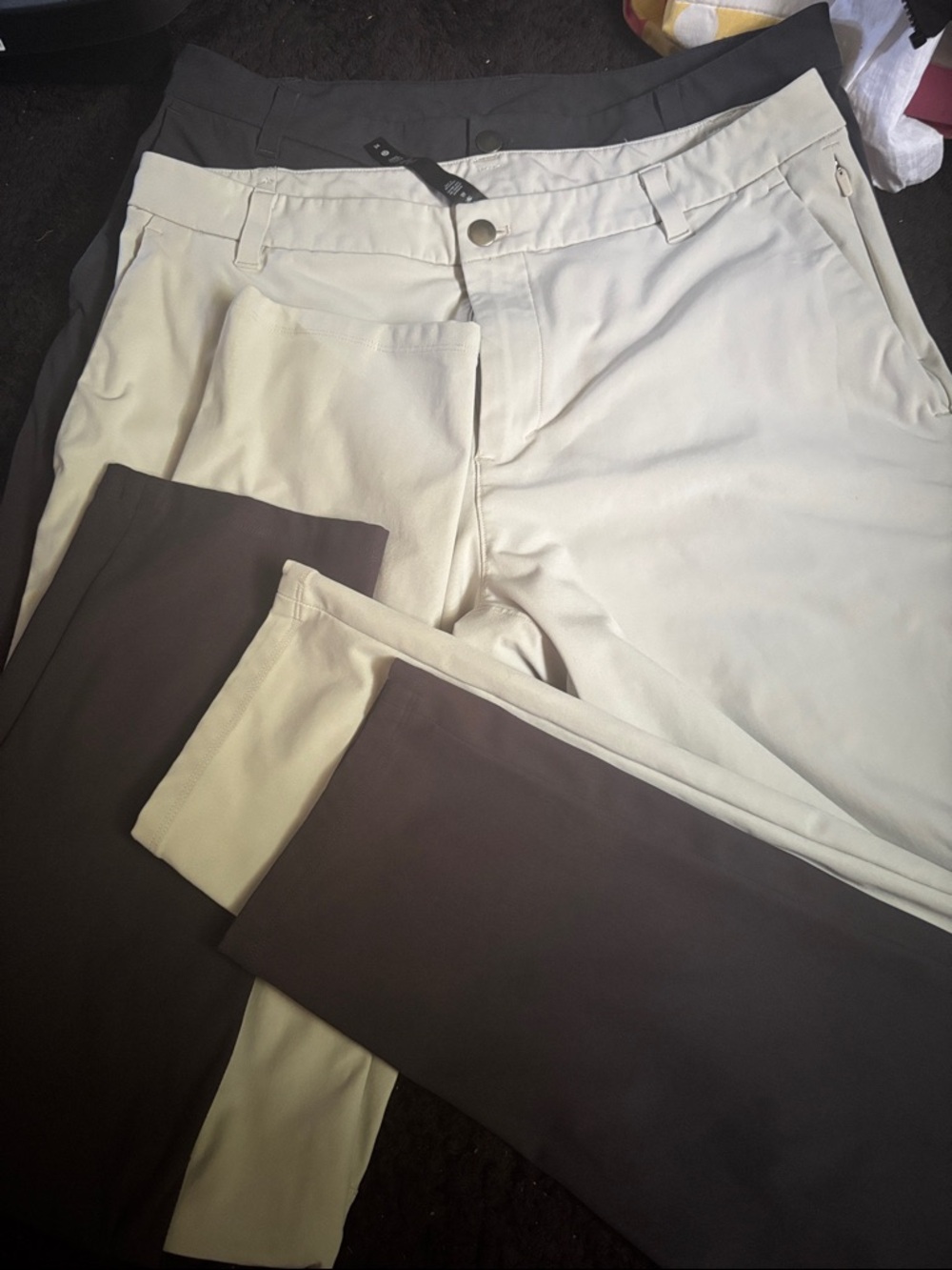 lululemon men pants khaki and dark gray bundle. Set of 2.